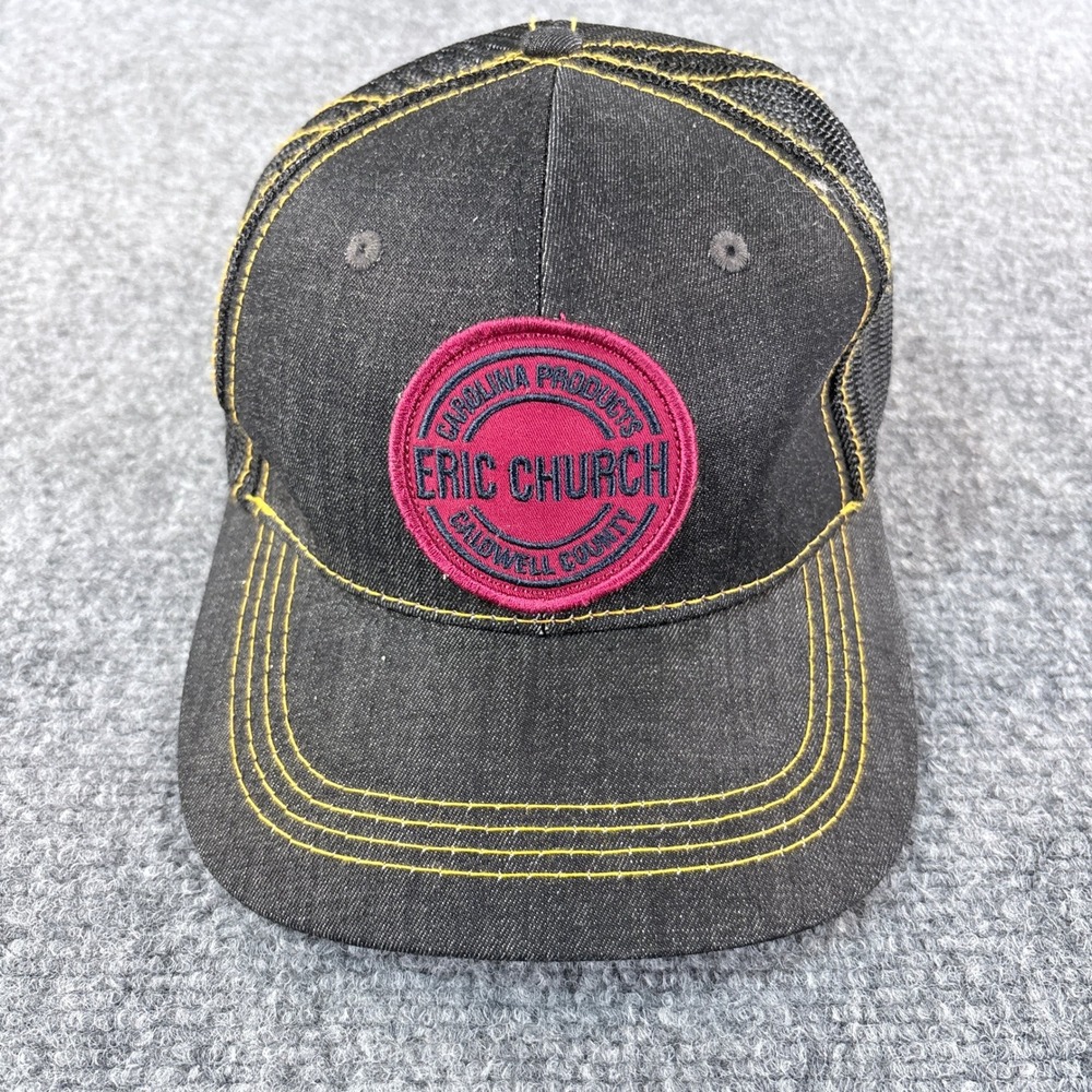 Eric Church Carolina Products Caldwell County Black Trucker Hat Snapback Cap